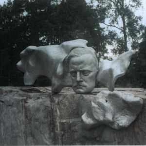 Photograph of the monument to Jean Sibelius, Helsinki, taken by DAC during a Baltic cruise.