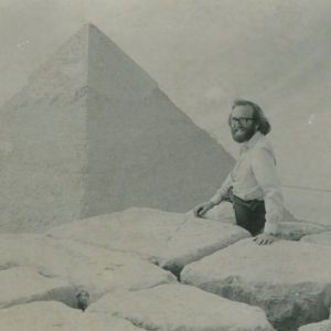 DAC sitting on top of the great pyramid of Cheops in 1977.